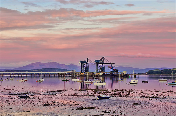 Arran from Fairlie Beach at Sunrise Picture Board by Tylie Duff Photo Art