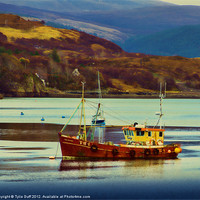 Buy canvas prints of Fishing Boat in Loch Broom by Tylie Duff Photo Art