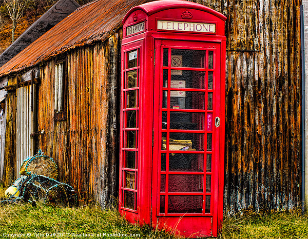 Red Phone Box Picture Board by Tylie Duff Photo Art