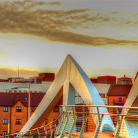 Buy canvas prints of The Squiggly Bridge over the Clyde by Tylie Duff Photo Art