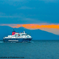 Buy canvas prints of Arran Ferry at Dusk by Tylie Duff Photo Art