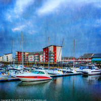 Buy canvas prints of Yachts in Ardrossan Marina by Tylie Duff Photo Art