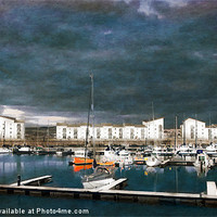 Buy canvas prints of Storm Clouds over Ardrossan Marina by Tylie Duff Photo Art