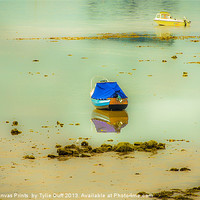 Buy canvas prints of Boats at Low Tide in Fairlie (2) by Tylie Duff Photo Art