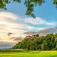 Buy canvas prints of Stirling Castle from Kings Knot by Tylie Duff Photo Art