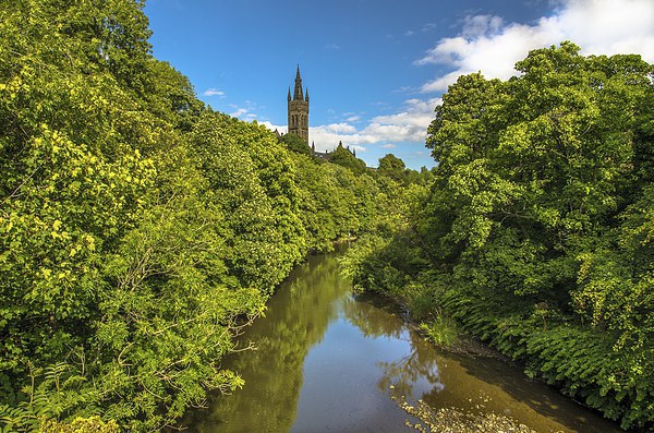 Glasgow University from Sauchiehall Street Picture Board by Tylie Duff Photo Art