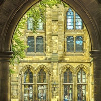 Buy canvas prints of Glasgow University Cloisters by Tylie Duff Photo Art