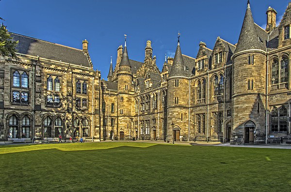 Quadrangle at Glasgow University Picture Board by Tylie Duff Photo Art