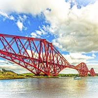 Buy canvas prints of Forth Rail Bridge Scotland by Tylie Duff Photo Art