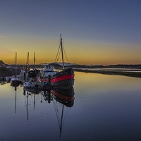 Buy canvas prints of Irvine Harbour at Dusk by Tylie Duff Photo Art