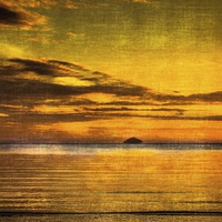 Buy canvas prints of Autumn Sunset over Ailsa Craig by Tylie Duff Photo Art
