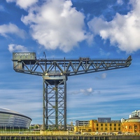 Buy canvas prints of Finnieston Crane by Hydro Glasgow by Tylie Duff Photo Art