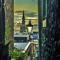 Buy canvas prints of  View from Royal Mile Edinburgh by Tylie Duff Photo Art