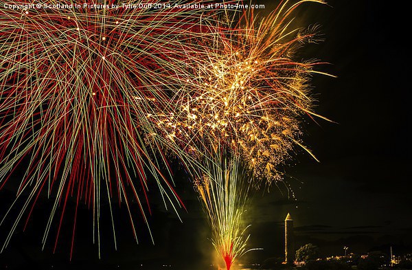  Viking Festival Fireworks at Largs Picture Board by Tylie Duff Photo Art