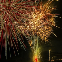 Buy canvas prints of  Viking Festival Fireworks at Largs by Tylie Duff Photo Art