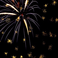 Buy canvas prints of  Fireworks Display by Tylie Duff Photo Art
