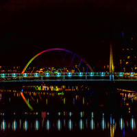 Buy canvas prints of  Bridges over River Clyde at Glasgow by Tylie Duff Photo Art