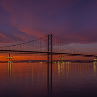 Buy canvas prints of  Forth Road Bridge at Sunset by Tylie Duff Photo Art
