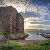 Buy canvas prints of  Portencross Castle In The Gloaming by Tylie Duff Photo Art