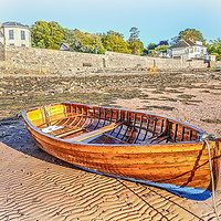 Buy canvas prints of Dinghy On Fairlie Beach by Tylie Duff Photo Art