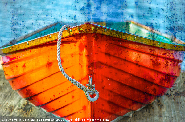 Dinghy on Quayside Picture Board by Tylie Duff Photo Art