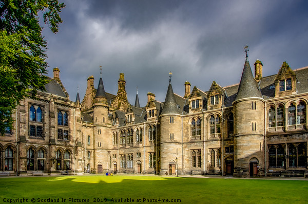 Storm Clouds Over Glasgow Uni Picture Board by Tylie Duff Photo Art