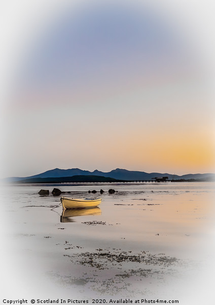 Boat At Anchor On The Clyde Picture Board by Tylie Duff Photo Art
