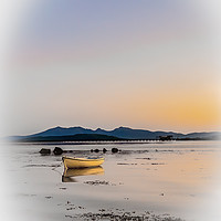 Buy canvas prints of Boat At Anchor On The Clyde by Tylie Duff Photo Art