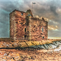 Buy canvas prints of Portencross Castle by Tylie Duff Photo Art