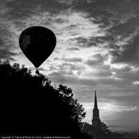 Buy canvas prints of Hot Air Balloon Silhouette by Tylie Duff Photo Art