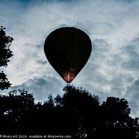 Buy canvas prints of Hot Air Balloon In Dawn Sky by Tylie Duff Photo Art