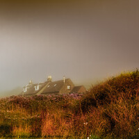 Buy canvas prints of Cottage In The Mist At Portencross by Tylie Duff Photo Art