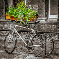 Buy canvas prints of Bicycle In Edinburgh Old Town by Tylie Duff Photo Art