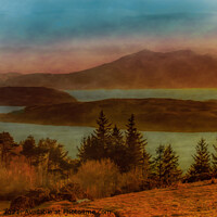 Buy canvas prints of From Largs Across The River Clyde to Arran by Tylie Duff Photo Art