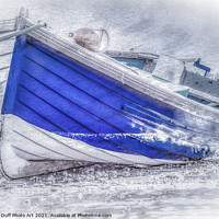 Buy canvas prints of Dinghy On Fairlie Beach by Tylie Duff Photo Art