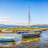 Buy canvas prints of Boats In Portencross Harbour by Tylie Duff Photo Art