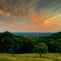 Buy canvas prints of Sunset, Correze, France by Philip Teale
