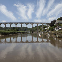 Buy canvas prints of  Calstock Viaduct, River Tamar by Brian Pierce