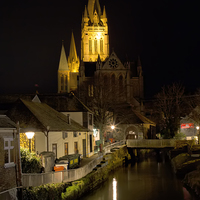 Buy canvas prints of  Truro Cathedral by Night by Brian Pierce