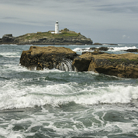 Buy canvas prints of  Godrevy Lighthouse, St Ives Bay, Cornwall by Brian Pierce