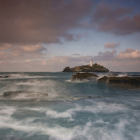 Buy canvas prints of  Godrevy Lighthouse, St Ives Bay by Brian Pierce