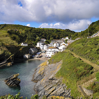 Buy canvas prints of  The Village of Portloe, Roseland, Cornwall by Brian Pierce