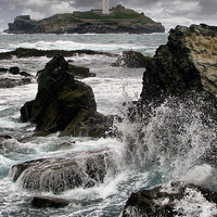 Buy canvas prints of  Godrevy Lighthouse, St Ives Bay, Cornwall by Brian Pierce