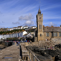 Buy canvas prints of  Porthleven Institute, Cornwall by Brian Pierce