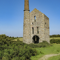 Buy canvas prints of  Pascoe's Shaft Engine House, South Wheal Frances, by Brian Pierce