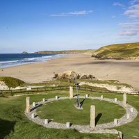 Buy canvas prints of  Perranzabuloe Millennium Sundial, Perranporth by Brian Pierce