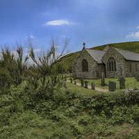 Buy canvas prints of The Church of Storms, Gunwalloe, Lizard Cornwall by Brian Pierce