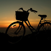 Buy canvas prints of Sunset Bike by Brian Pierce