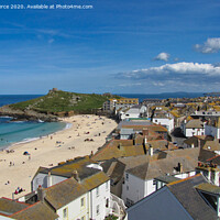 Buy canvas prints of St Ives Rooftops by Brian Pierce