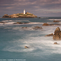 Buy canvas prints of Godrevy Lighthouse, Hayle, St Ives Bay by Brian Pierce